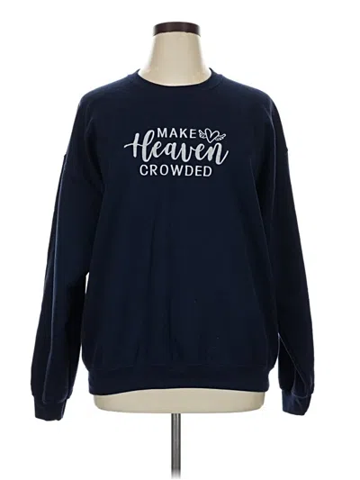 Pre-owned Gildan Sweatshirt In Blue