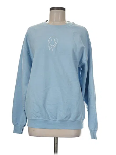 Pre-owned Gildan Sweatshirt In Blue