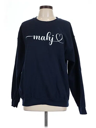 Pre-owned Gildan Sweatshirt In Blue