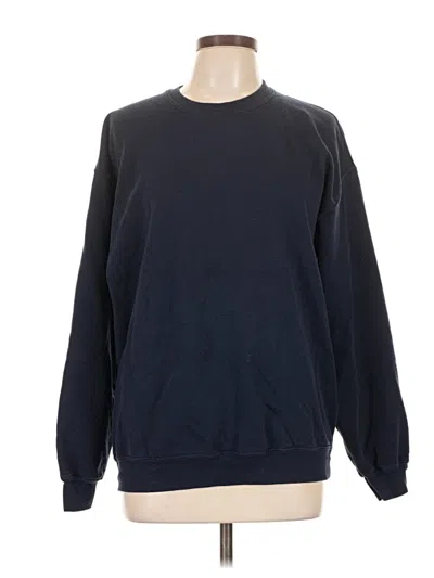 Pre-owned Gildan Sweatshirt In Blue