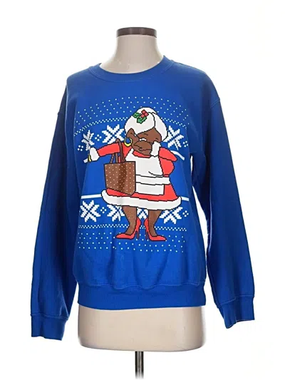 Pre-owned Gildan Sweatshirt In Blue