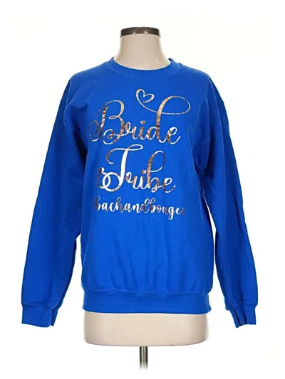 Pre-owned Gildan Sweatshirt In Blue