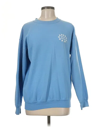 Pre-owned Gildan Sweatshirt In Blue