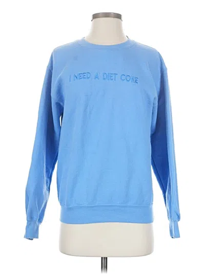 Pre-owned Gildan Sweatshirt In Blue
