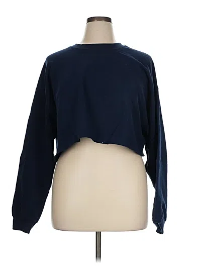 Pre-owned Gildan Sweatshirt In Blue