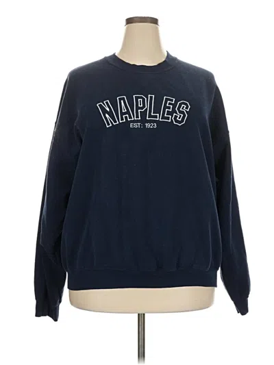 Pre-owned Gildan Sweatshirt In Blue
