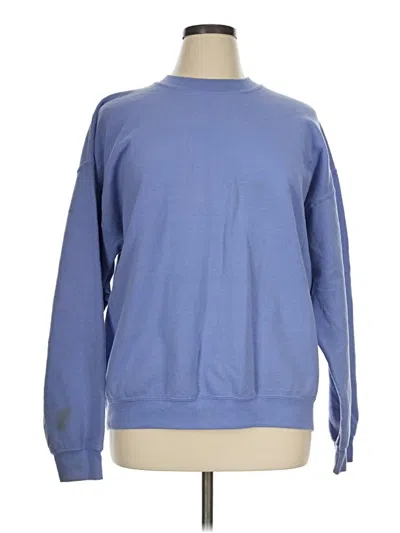 Pre-owned Gildan Sweatshirt In Blue