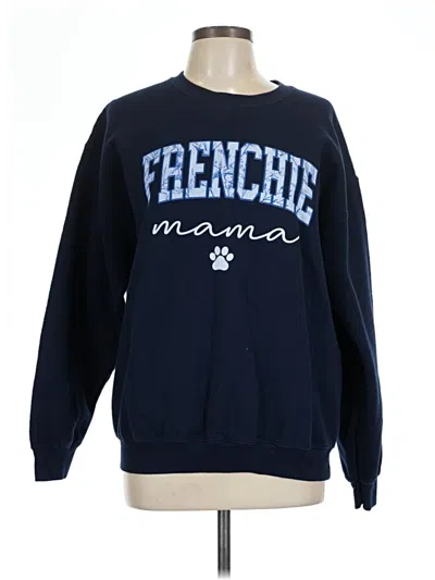 Pre-owned Gildan Sweatshirt In Blue