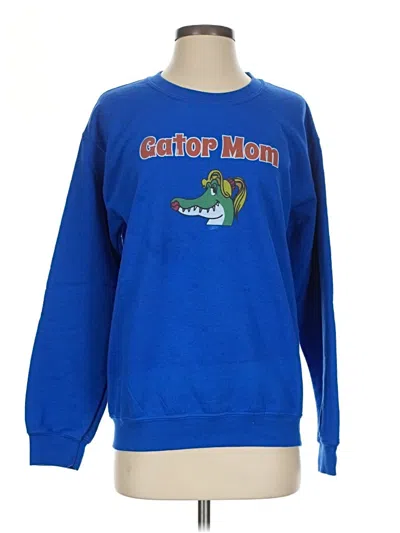 Pre-owned Gildan Sweatshirt In Blue