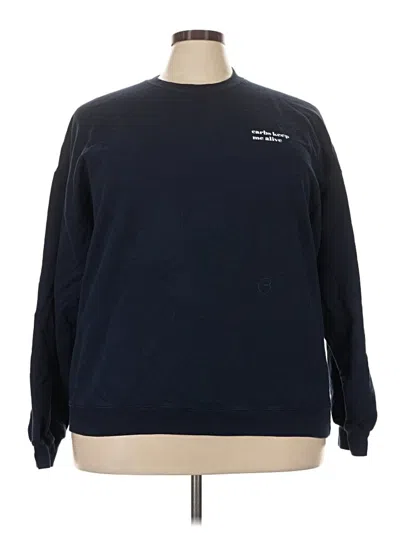 Pre-owned Gildan Sweatshirt In Blue