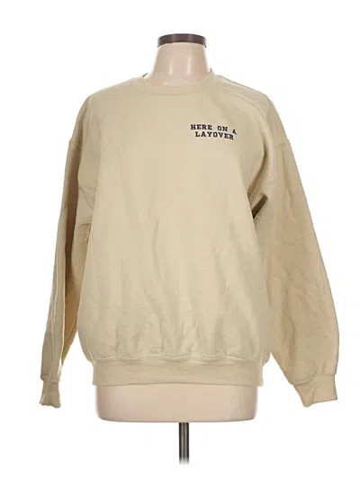 Pre-owned Gildan Sweatshirt In Brown