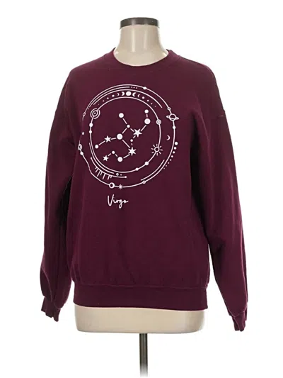 Pre-owned Gildan Sweatshirt In Burgundy