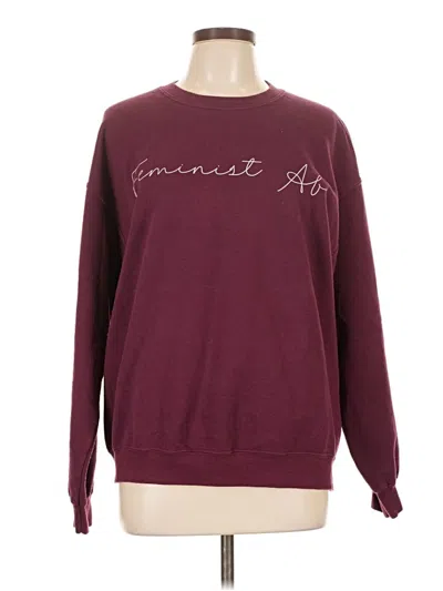 Pre-owned Gildan Sweatshirt In Burgundy