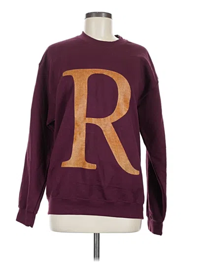 Pre-owned Gildan Sweatshirt In Burgundy