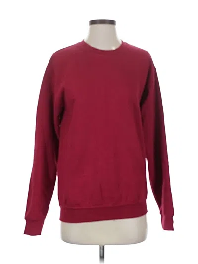 Pre-owned Gildan Sweatshirt In Burgundy