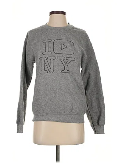 Pre-owned Gildan Sweatshirt In Gray