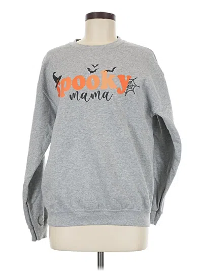 Pre-owned Gildan Sweatshirt In Gray