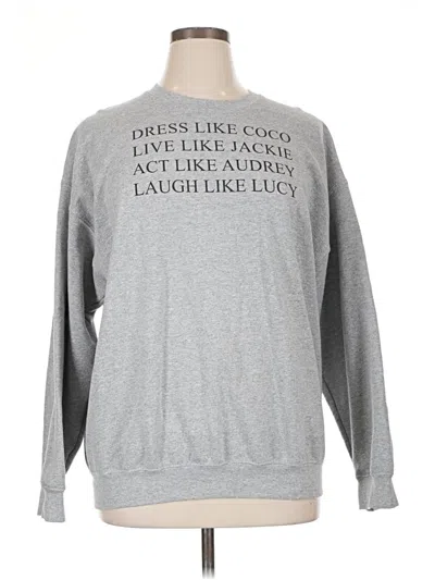 Pre-owned Gildan Sweatshirt In Gray