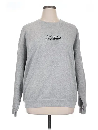 Pre-owned Gildan Sweatshirt In Gray