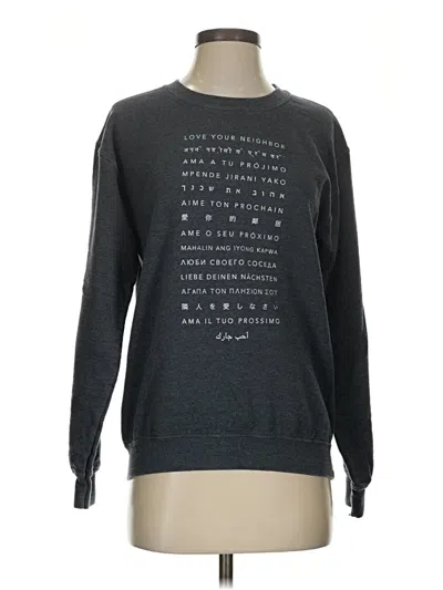 Pre-owned Gildan Sweatshirt In Gray