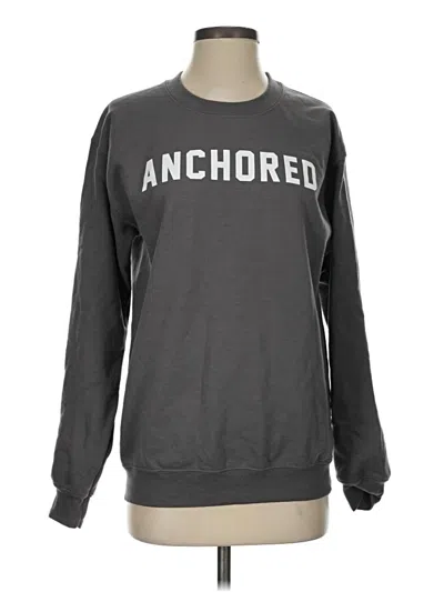 Pre-owned Gildan Sweatshirt In Gray