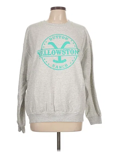 Pre-owned Gildan Sweatshirt In Gray