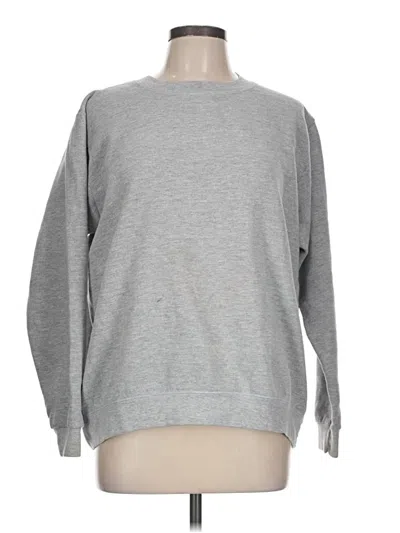 Pre-owned Gildan Sweatshirt In Gray