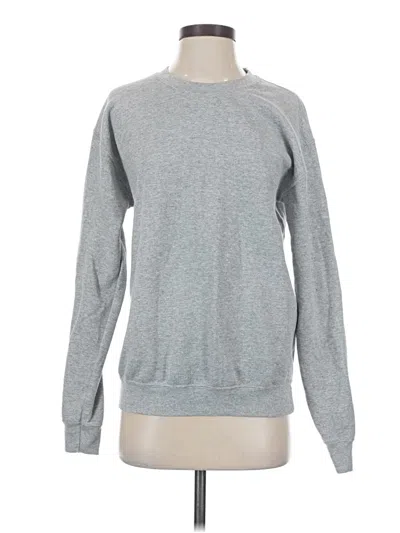 Pre-owned Gildan Sweatshirt In Gray