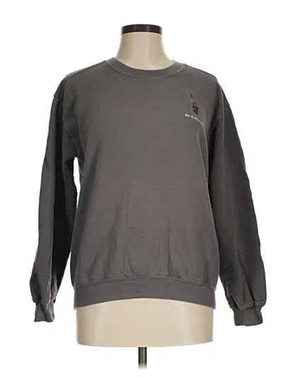 Pre-owned Gildan Sweatshirt In Gray