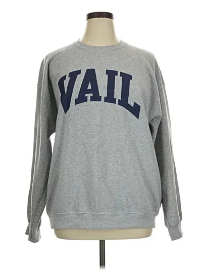 Pre-owned Gildan Sweatshirt In Gray