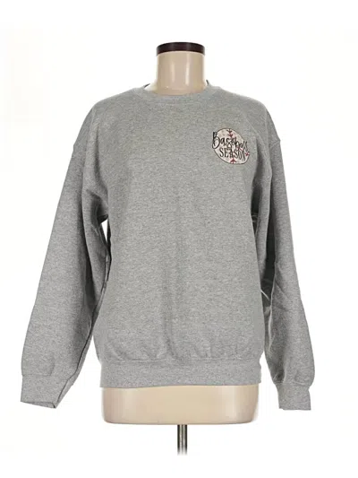 Pre-owned Gildan Sweatshirt In Gray
