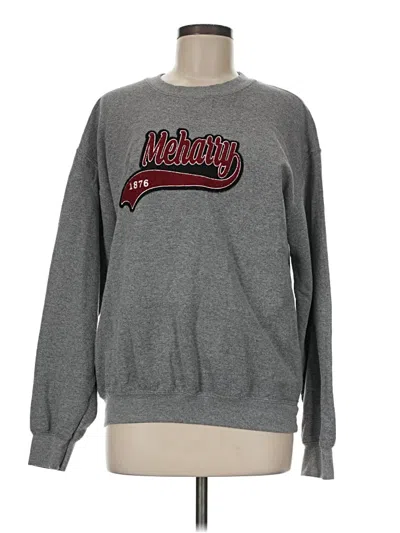 Pre-owned Gildan Sweatshirt In Gray