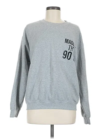 Pre-owned Gildan Sweatshirt In Gray