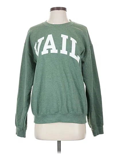 Pre-owned Gildan Sweatshirt In Green