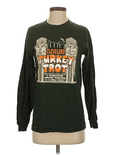 Pre-owned Gildan Sweatshirt In Green