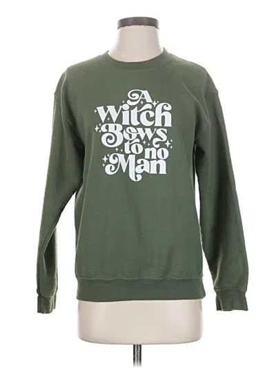Pre-owned Gildan Sweatshirt In Green