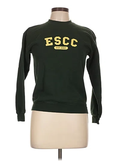 Pre-owned Gildan Sweatshirt In Green