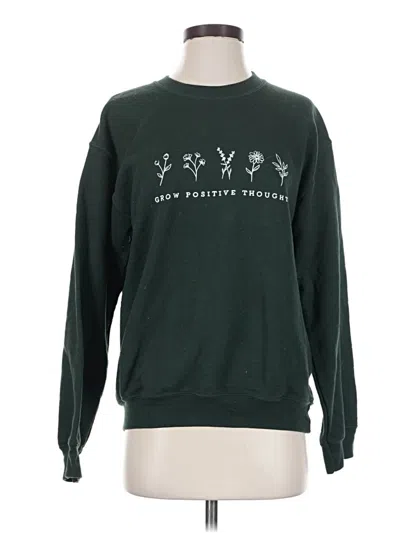 Pre-owned Gildan Sweatshirt In Green