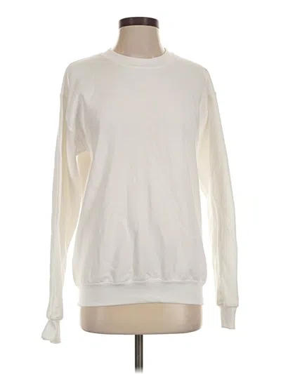 Pre-owned Gildan Sweatshirt In Ivory