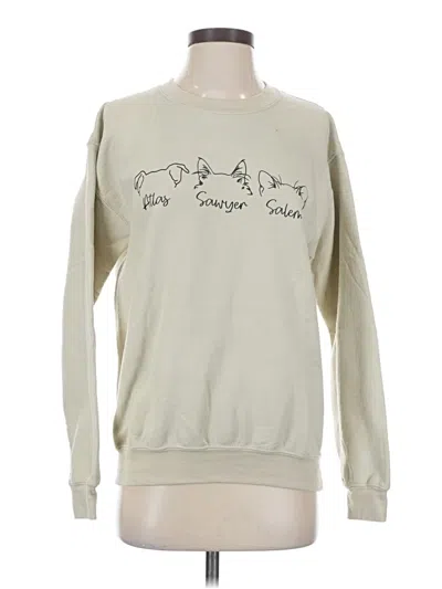 Pre-owned Gildan Sweatshirt In Ivory