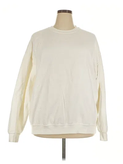 Pre-owned Gildan Sweatshirt In Ivory