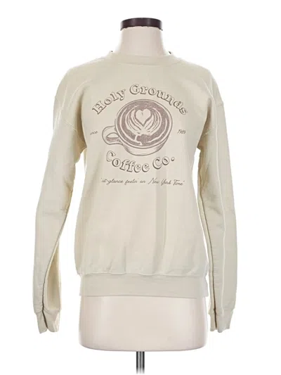 Pre-owned Gildan Sweatshirt In Ivory