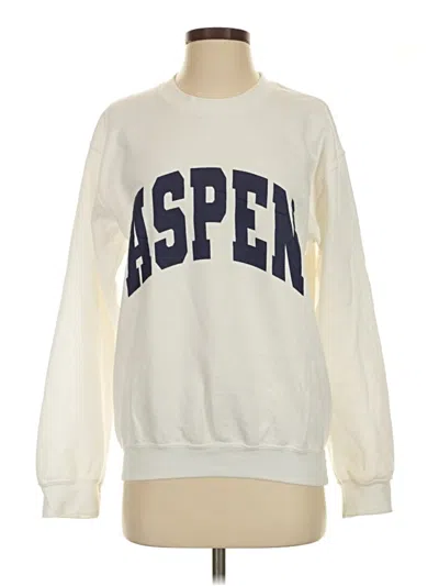 Pre-owned Gildan Sweatshirt In Ivory