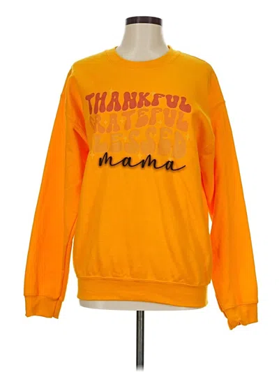 Pre-owned Gildan Sweatshirt In Orange