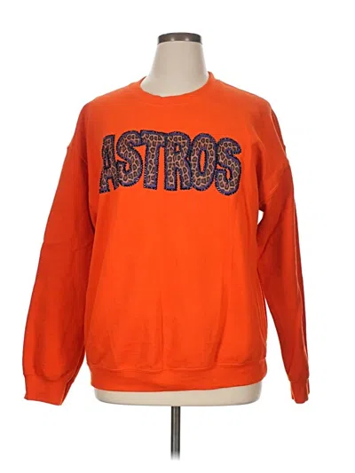 Pre-owned Gildan Sweatshirt In Orange