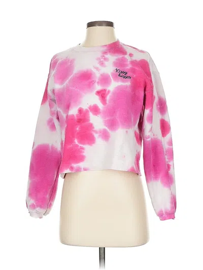 Pre-owned Gildan Sweatshirt In Pink