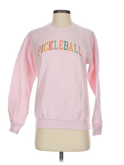 Pre-owned Gildan Sweatshirt In Pink
