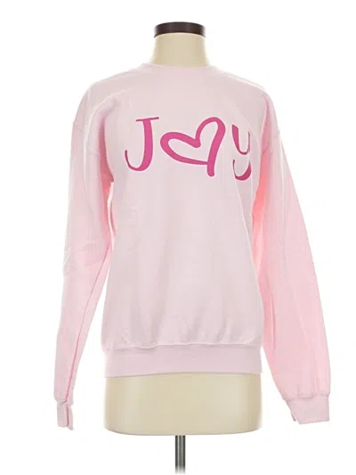 Pre-owned Gildan Sweatshirt In Pink