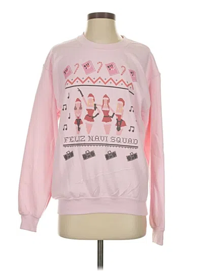 Pre-owned Gildan Sweatshirt In Pink