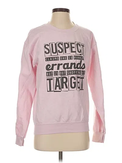 Pre-owned Gildan Sweatshirt In Pink